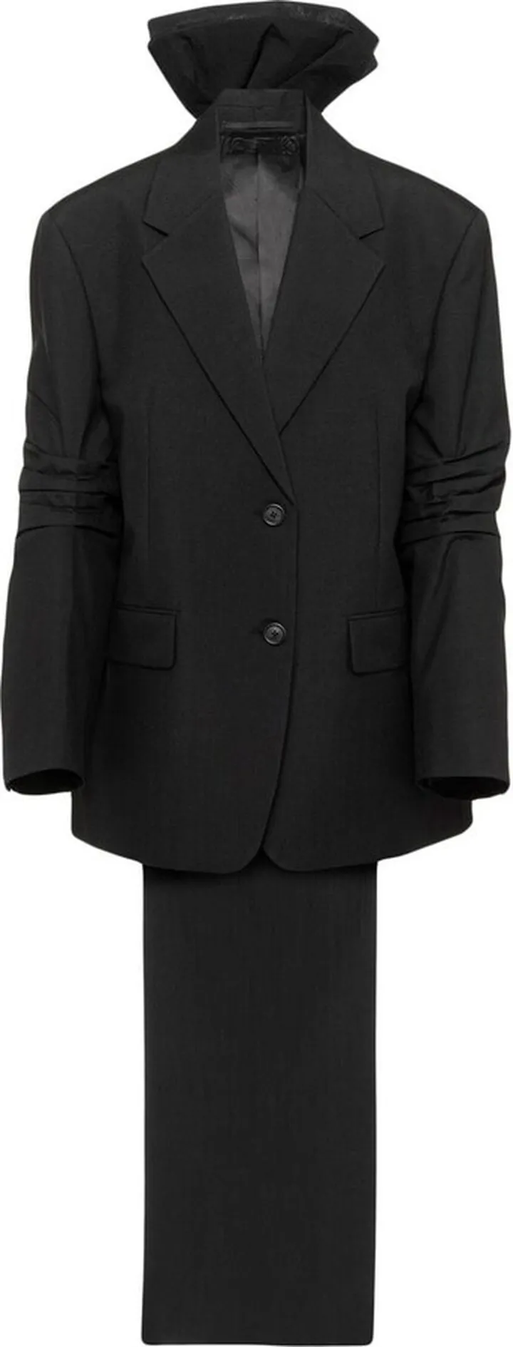 Bow-Detail Single-Breasted Coat