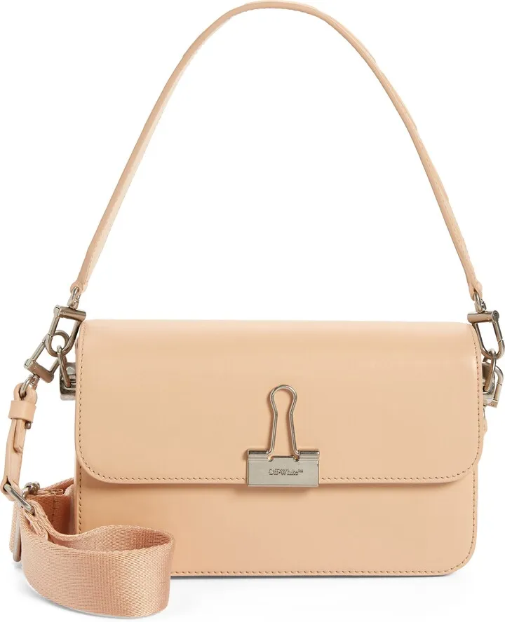 Medium Binder Clip Leather Shoulder Bag