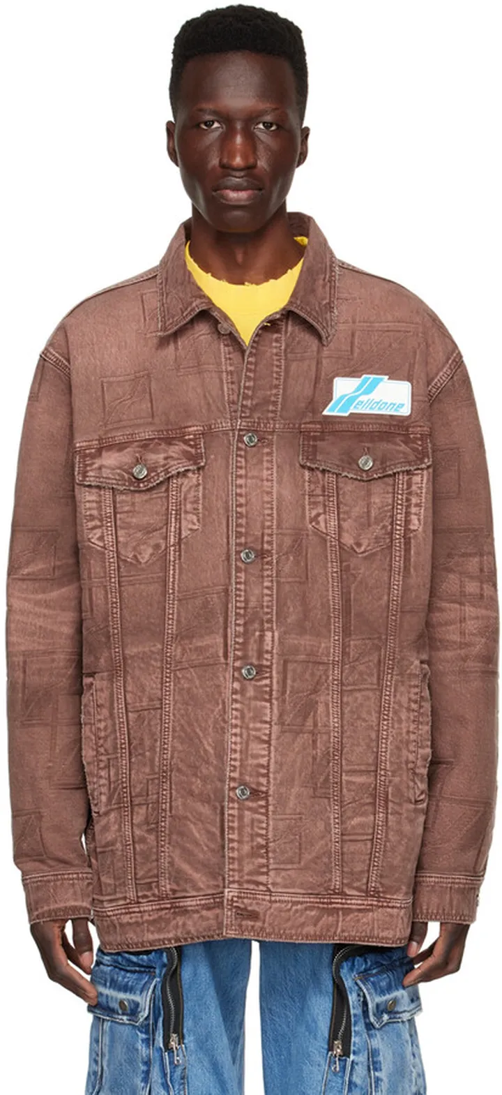 We11done Red Denim Jacket