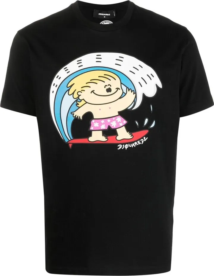 logo-print detail T-shirt