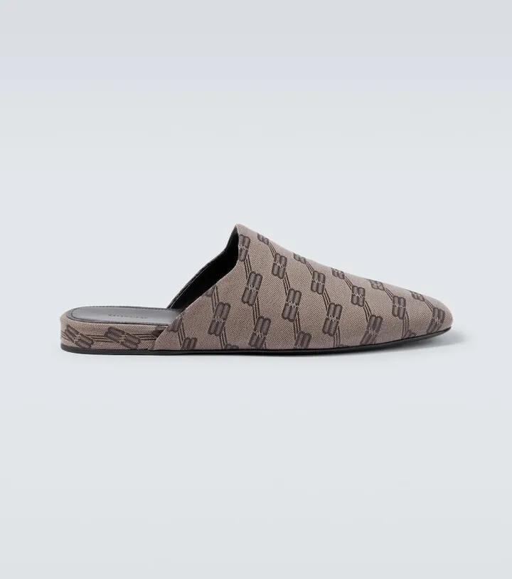 Cozy BB Monogram jacquard slippers