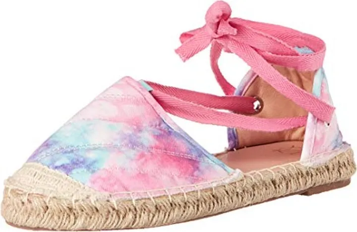 YOKI-LEIA-08 Flat Lace Up Side Cut Espadrille Sandal