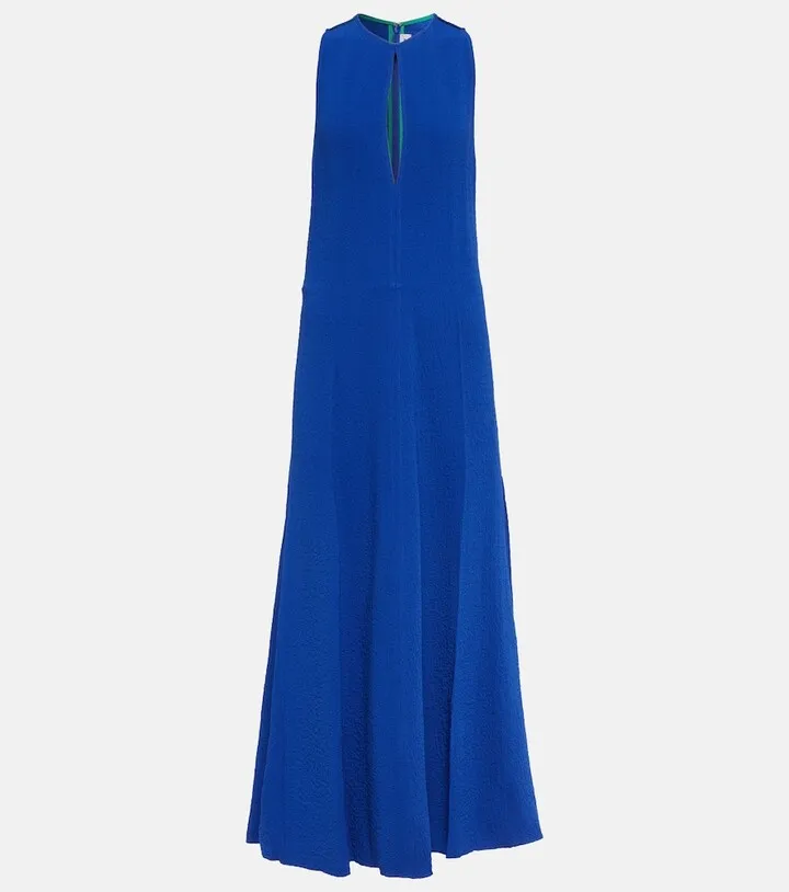 Crepe cutout maxi dress