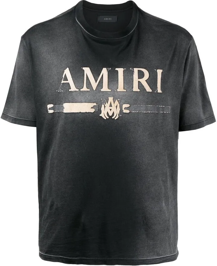 Black Logo Print Cotton T-Shirt