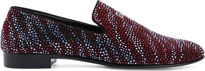Crystal Lewis suede loafers