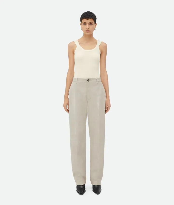 Printed Leather Trousers