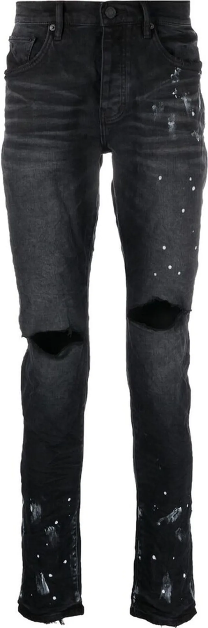 Ripped Paint-Splatter Jeans