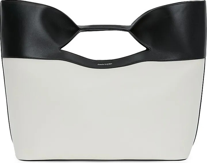 Large The Bow Colorblocked Leather Tote