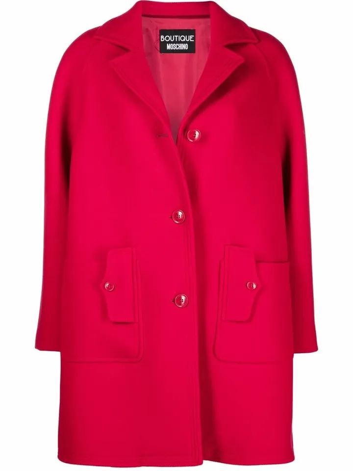 Single-Breasted Wool Coat