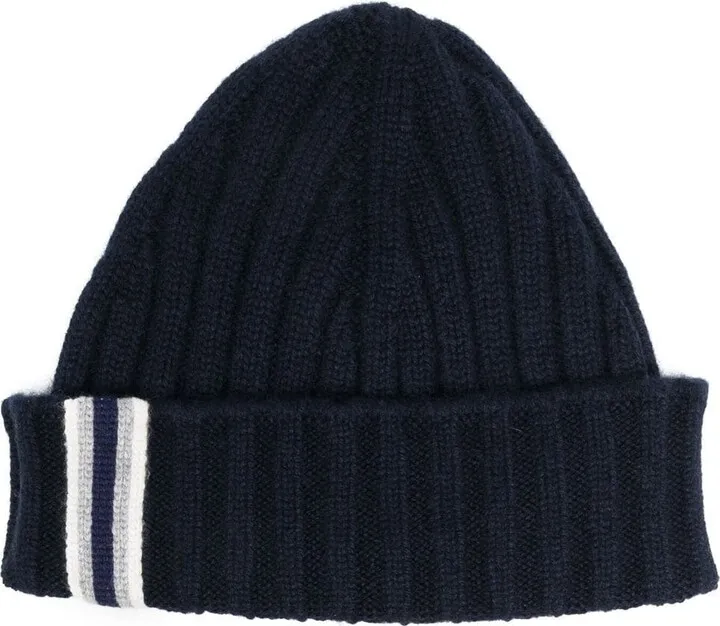 Stripe-Detail Cashmere Beanie