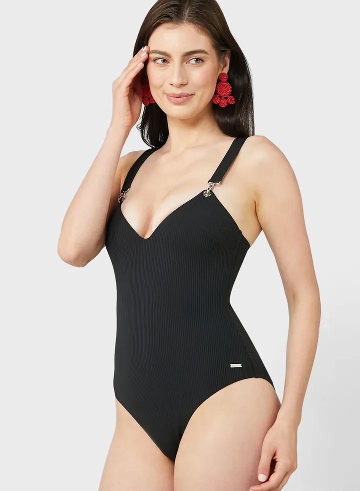 Strappy Knitted Swimsuit