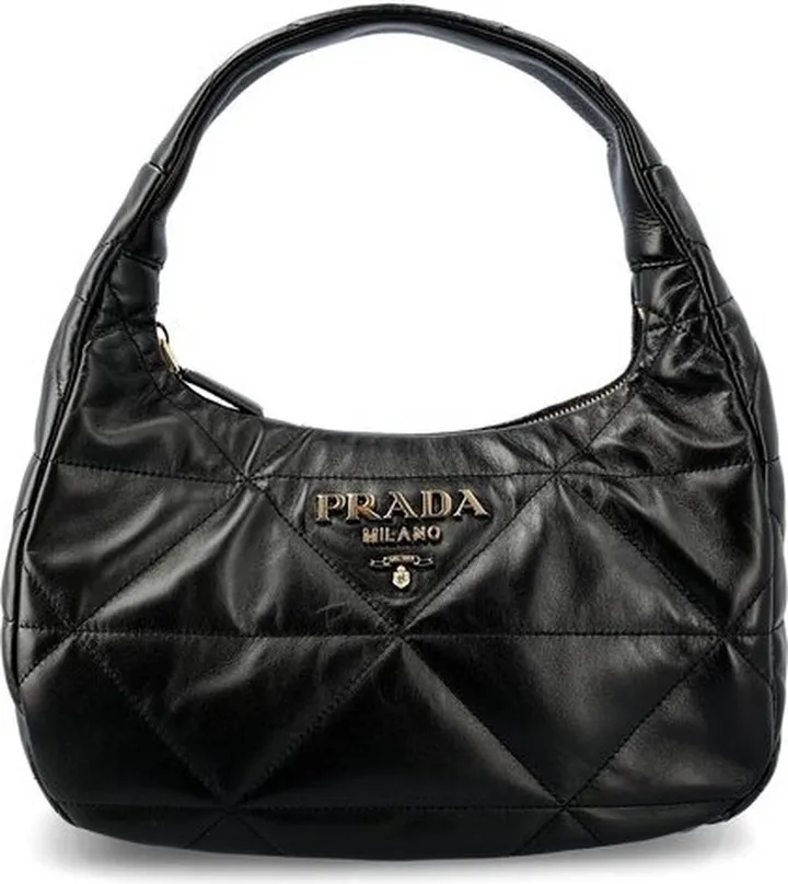 Prada Logo Plaque Padded Shoulder Bag