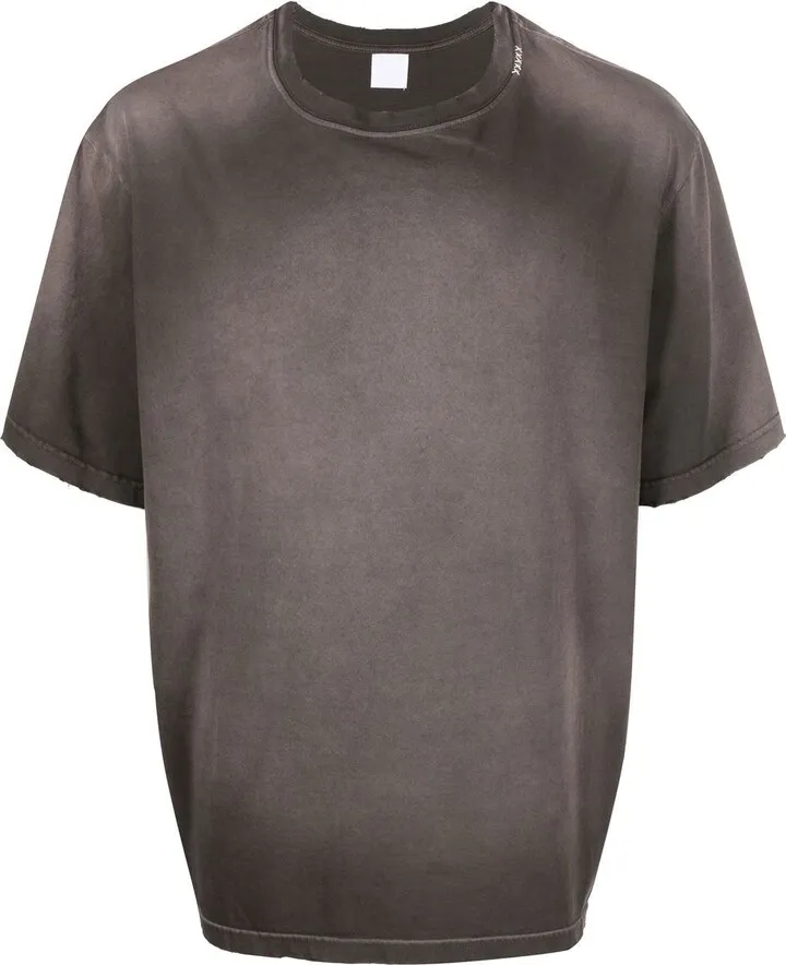 distressed-effect oversize T-shirt