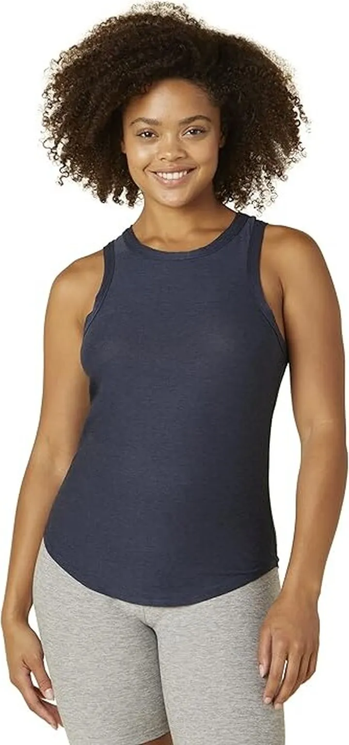 Beyond Yoga Featherweight Keep It Moving Tank (Nocturnal Navy) Women's Clothing