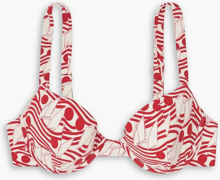 Bomba printed underwired bikini top