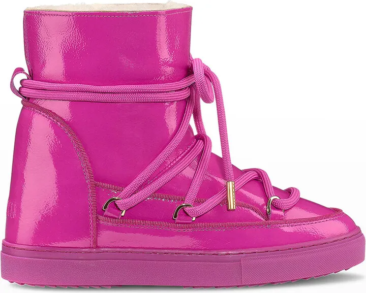 Napa Shearling Lace-Up Snow Booties