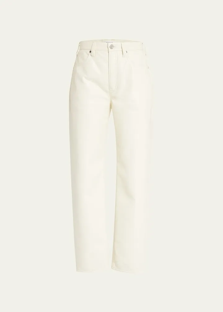 Le High N Tight Straight Leather Ankle Pants