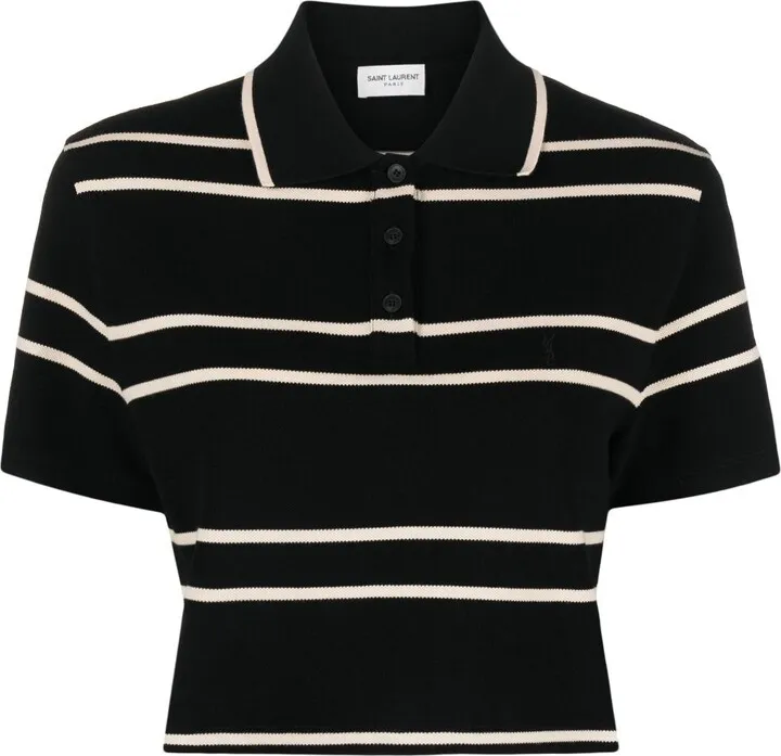 Stripped Cotton Polo-Shirt