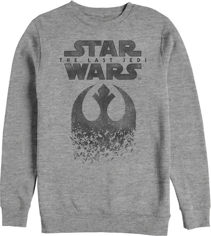 Men's Star Wars The Last Jedi Rebel Logo Fleck Sweatshirt - Athletic Heather - 2X Large