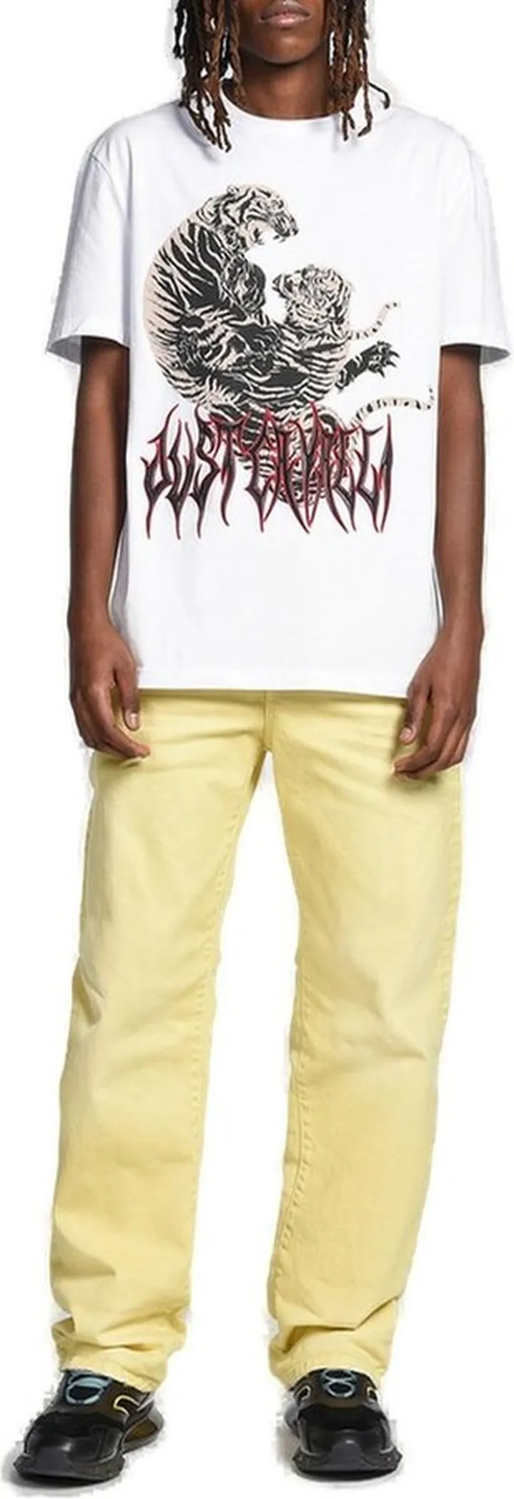 Just Cavalli Motif-Printed Crewneck T-Shirt