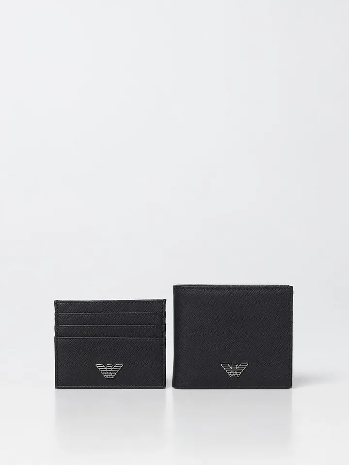 Emporio Armani 2-piece set in regenerated saffiano leather