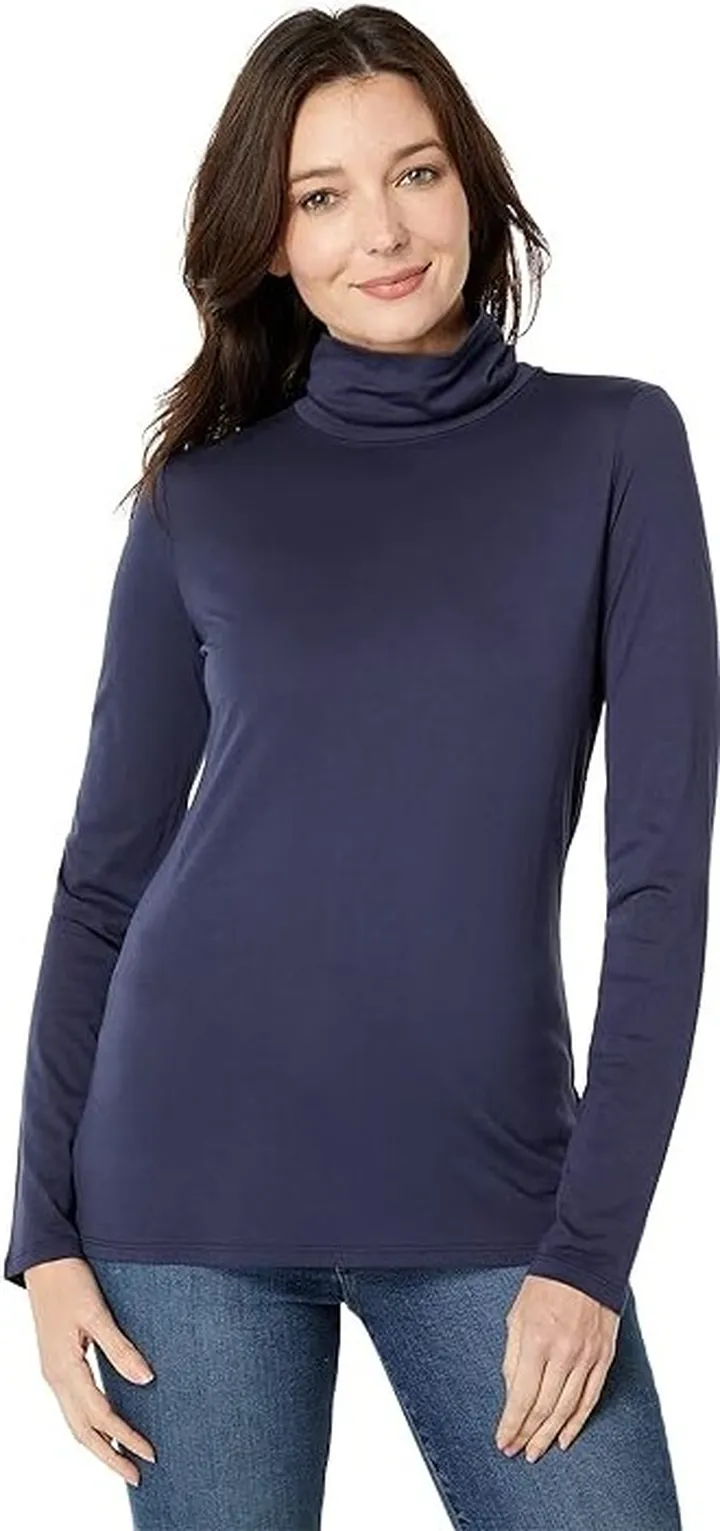 Pendleton Long Sleeve Turtleneck (Ocean Blue) Women's Clothing