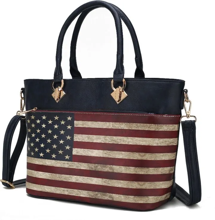 Lilian Vegan Leather Women’s FLAG Tote Bag