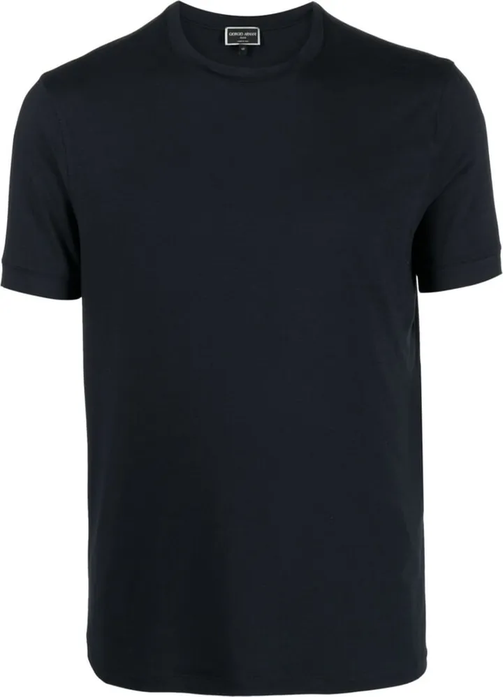 crew-neck plain T-shirt