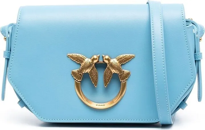 Exagon leather crossbody bag