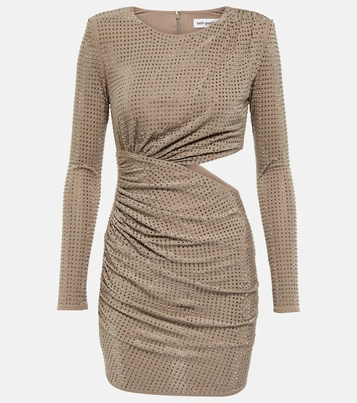 Rhinestone-embellished minidress