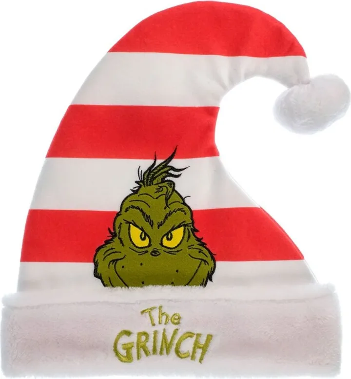 Dr. Suess The Grinch Who Stole Christmas Santa Hat 16"