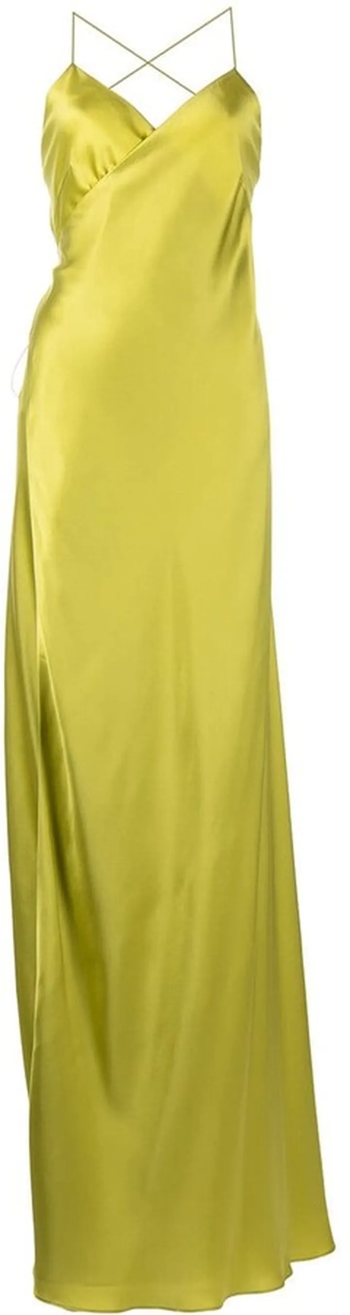 V-neck silk dress