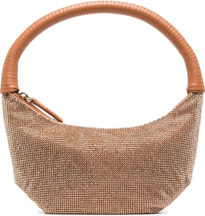 Crystal-Embellished Shoulder Bag
