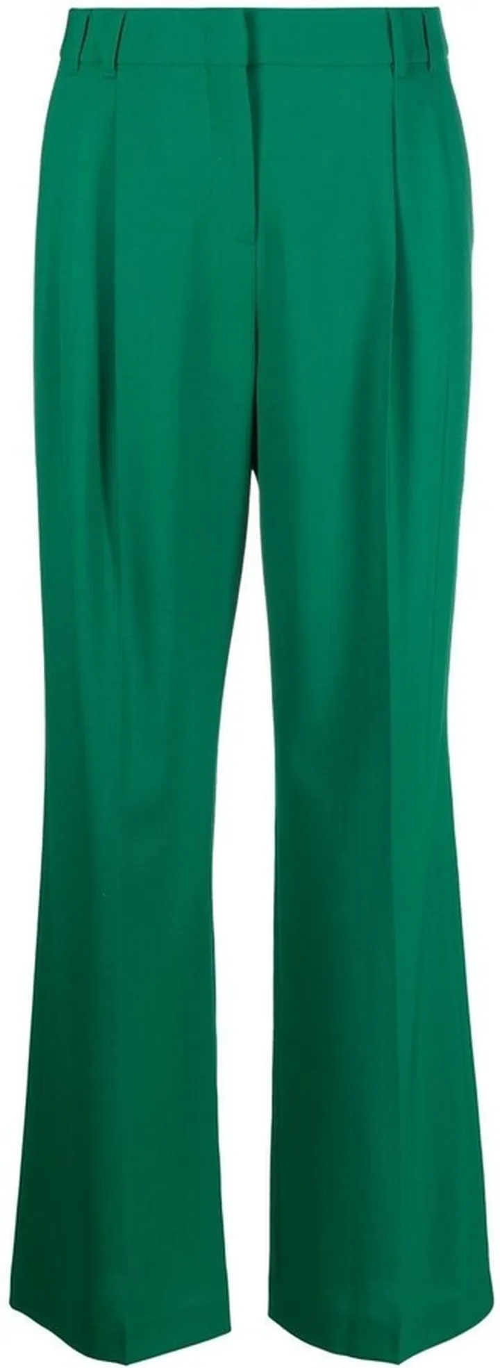 Straight-Leg Pleat-Detail Trousers