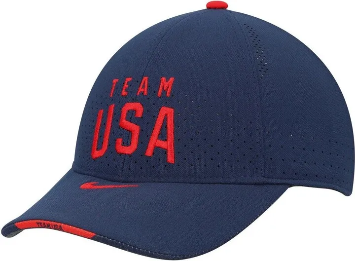 Men's Nike Navy Team USA Legacy91 Wordmark Performance Adjustable Hat