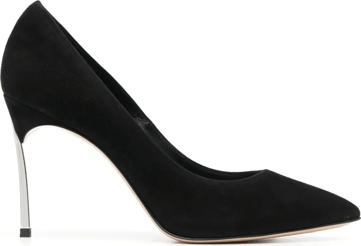 100mm Heeled Suede Pumps