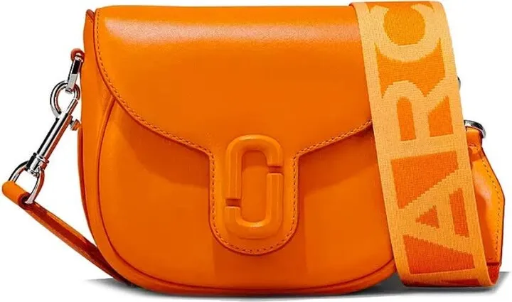 The J Marc Small Saddle Orange Crossbody Bag