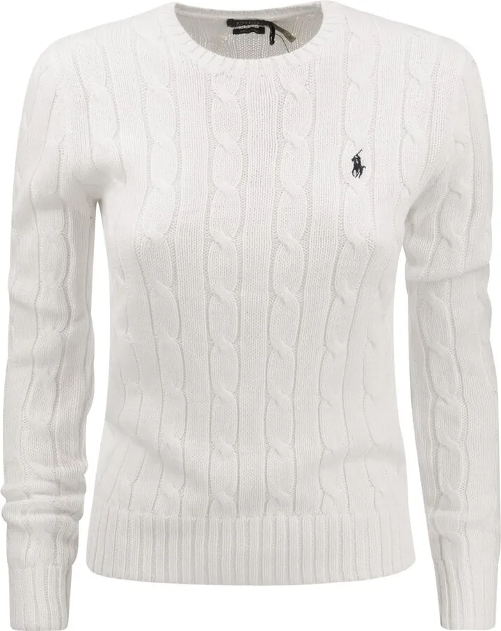 The Slim-Fit cut and classic cable knit define the unmistakable Polo style of this shirt. Perfect with a pair of patterned trousers or skinny leather jeans.