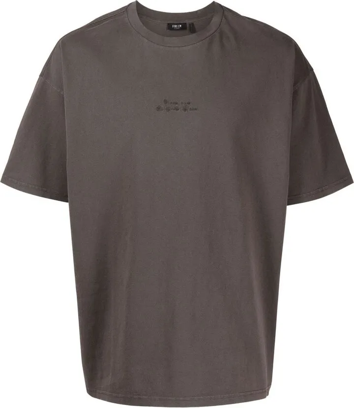 logo-embroidered crew-neck T-shirt