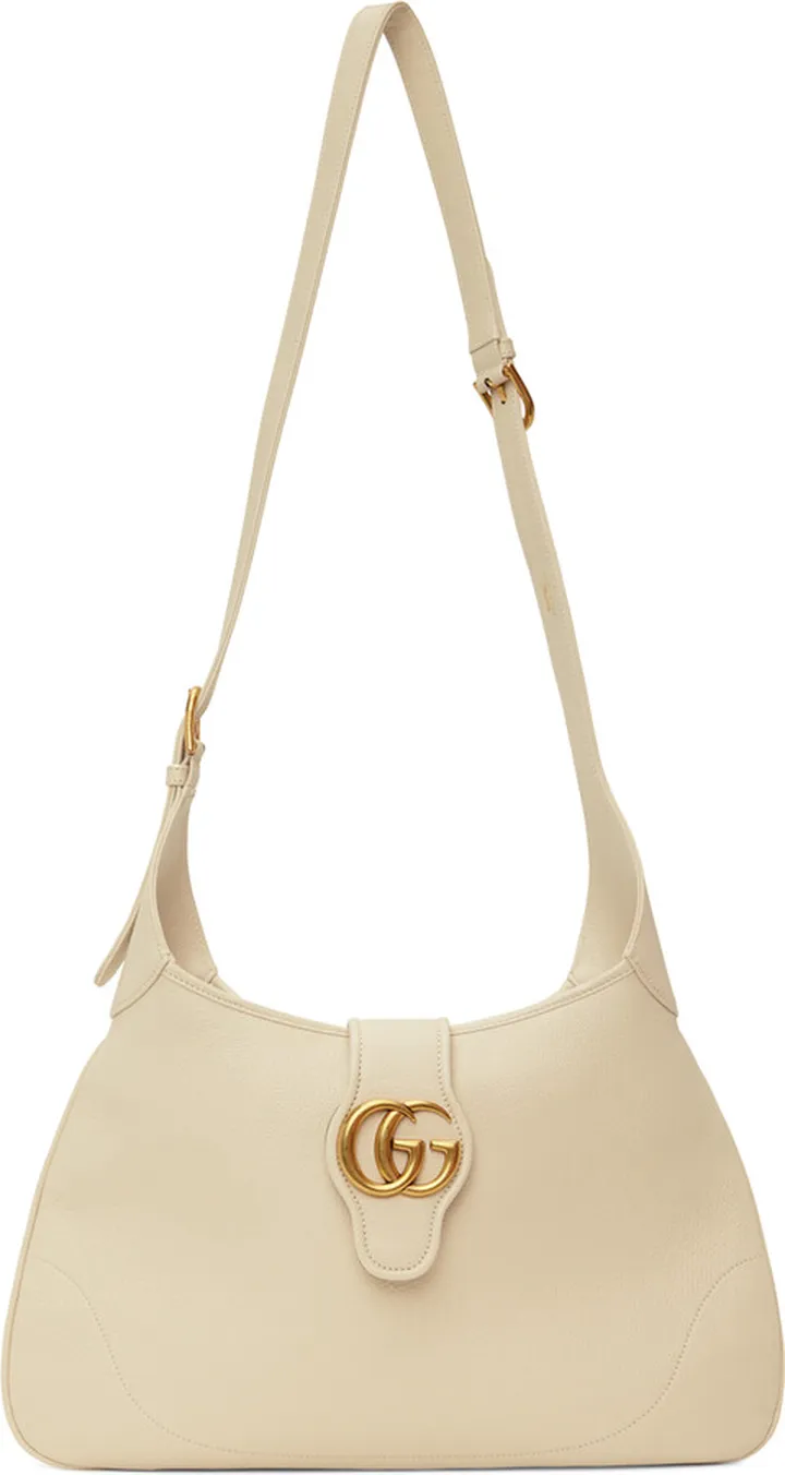 Gucci Off-White Medium Double G Aphrodite Shoulder Bag