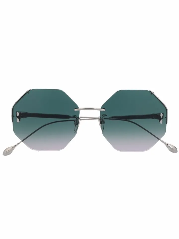 Rimless Geometric-Frame Sunglasses