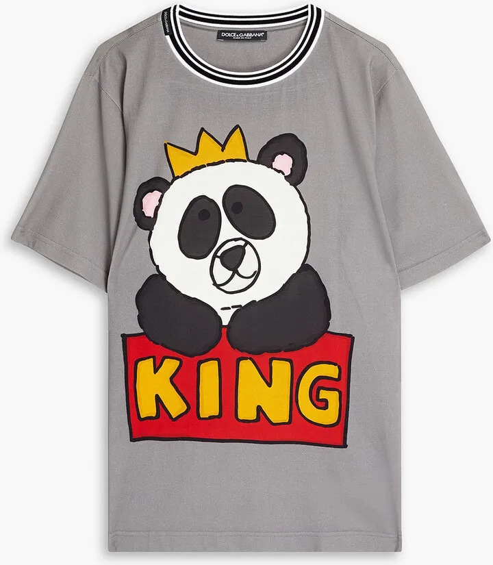 Printed cotton-jersey T-shirt