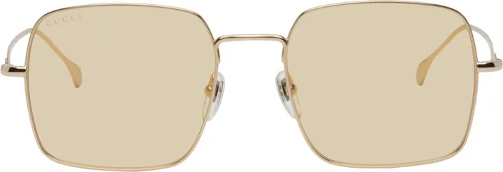 Gucci Gold Square Sunglasses