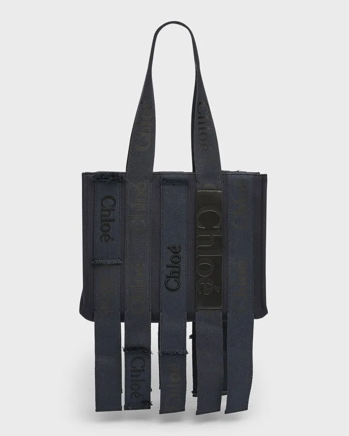 Woody Logo Embroidered Webbing Tote Bag