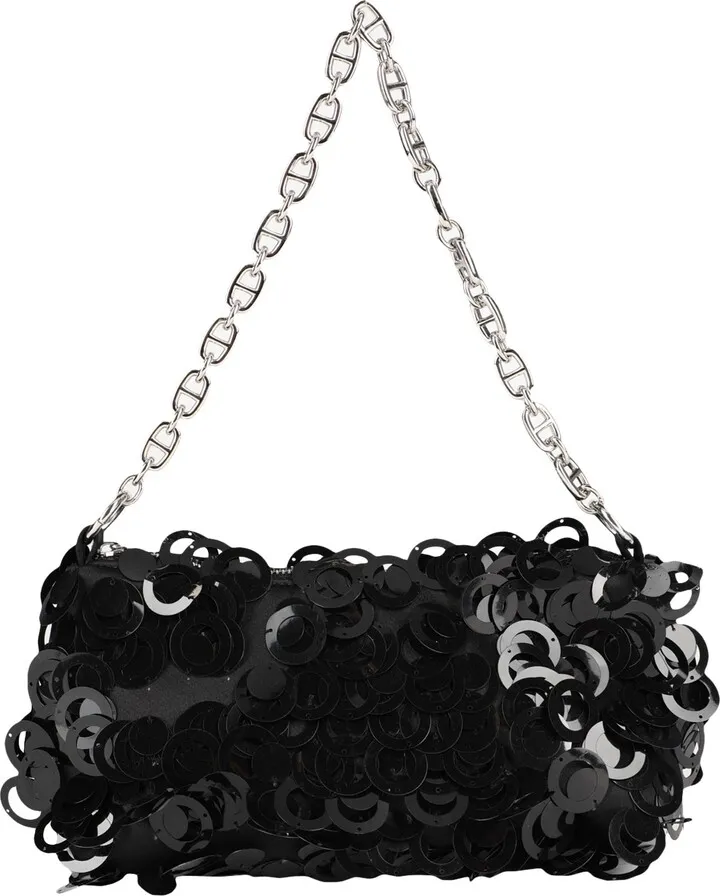 Topshop Sienna Sequin Bag In Black Handbag Black