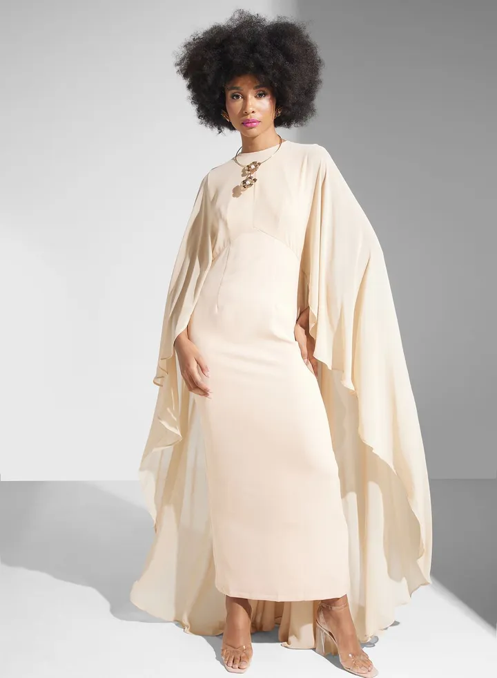 Cape Sleeve Dress