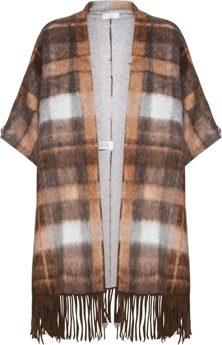 Brunello Cucinelli Fringed Knitted Poncho