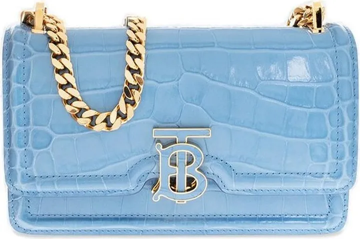 Burberry Embossed Chain-Linked Crossbody Bag