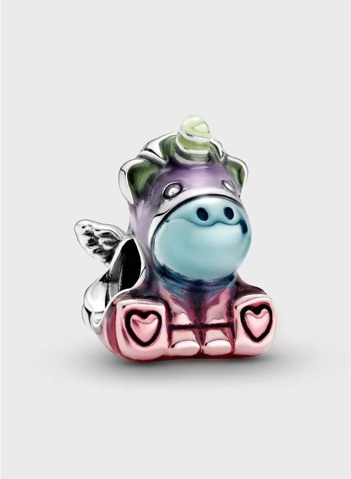 Colourful Rainbow Bruno The Unicorn Charm