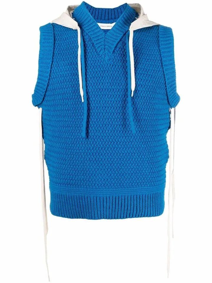 Hooded Sleeveless Sweater